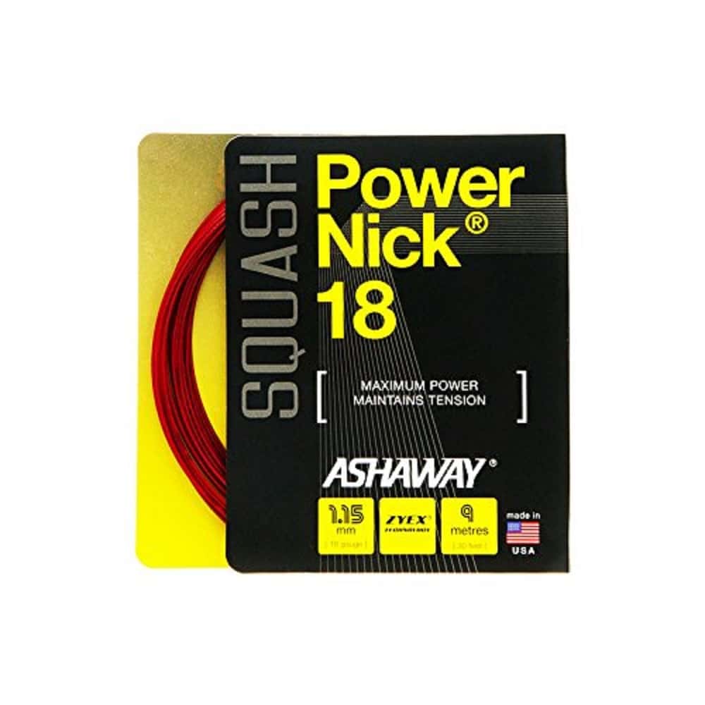 ASHAWAY SQUASH POWER NICK 18 STRUNG