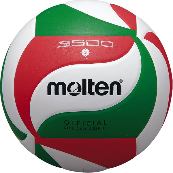 Molten 3500 Volleyball – PU Leather Cover - Laminated Construction - Butyl Bladder - Size 5