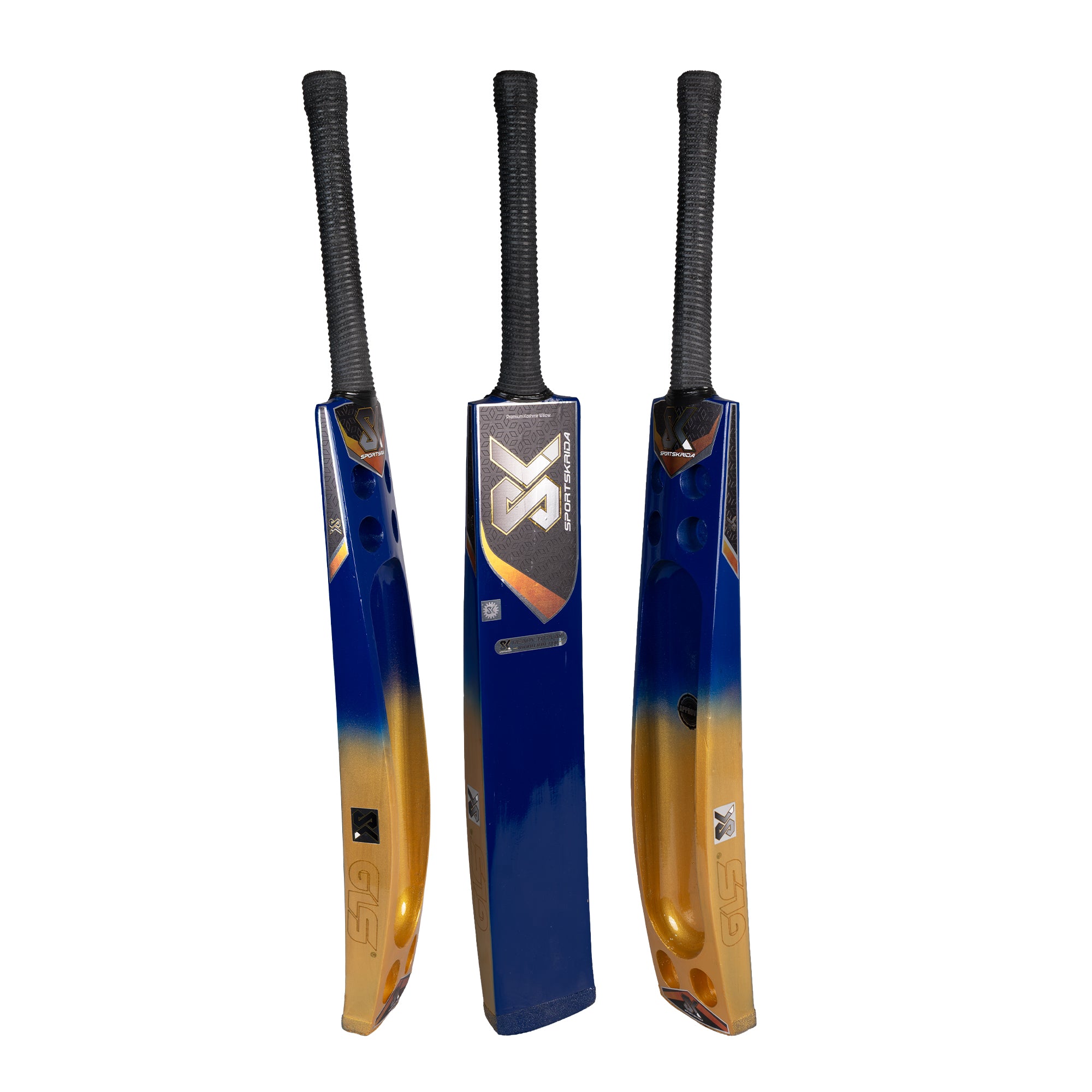 SK Kashmir Willow Triple Blade Scoop Tennis Cricket Bat – MI Edition