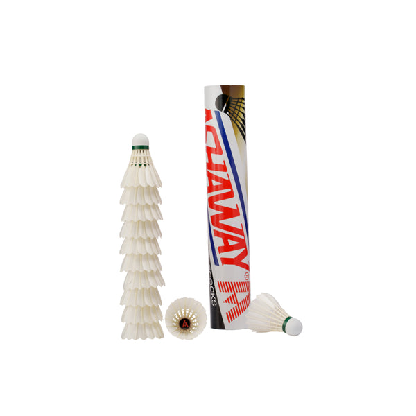 ASHAWAY BLACK SPEED 77 Feather Shuttlecock – Ideal for Professional Players (12pcs Tube)