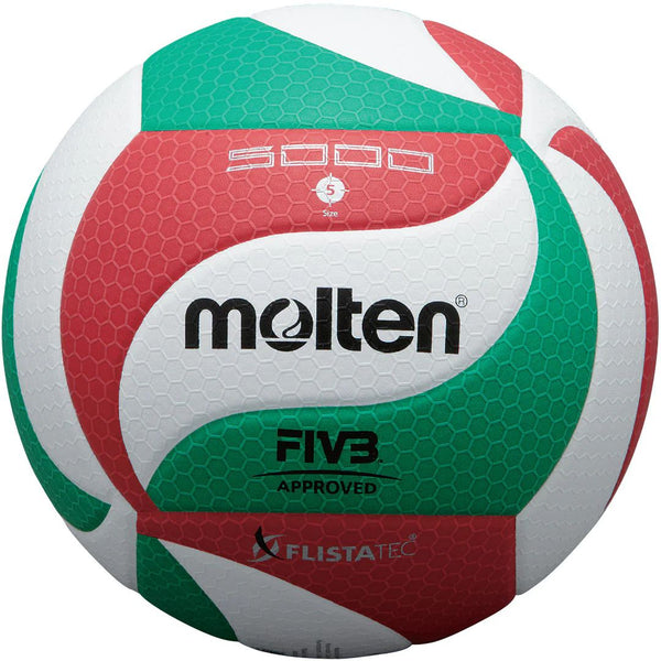 Molten 5000 Volleyball – FIVB Approved - FLISTATEC Flight Stability - Premium Microfiber Cover - Indoor/Outdoor - Size 5